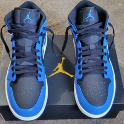 Nike Air Jordan 1 Mid Custom Blue Thunder 