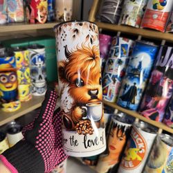 20oz Highland Cow Tumbler 