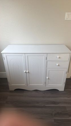 White kitchen cabinet sideboard