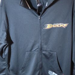 ANAHEIM DUCKS HIGH QUALITY STITCHED ZIPUP TRACK JACKET SIZE LARGE