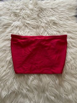 Red strapless top new size L