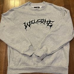 Zumiez Welcome Barb Applique Crewneck Sweatshirt Heather Size M