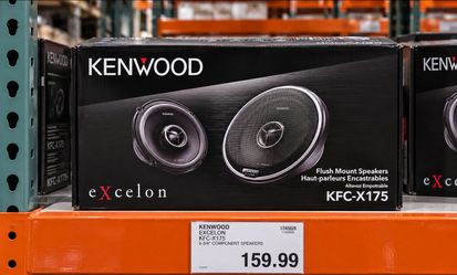 Kenwood Excelon Car Speaker Set 240 Watts 6 1/2" 2-Way Coaxial Speakers 1" Dome Tweeters KFC-X175