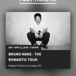 Bruno Mars Concert Tickets For Las Vegas April 11
