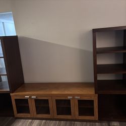 Adjustable Wooden Entertainment Center