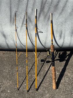 Custom Vintage Fenwick “Voyageur” 5pc Yellow Fiberglass Spin/Fly 4/5wt rod w/reel