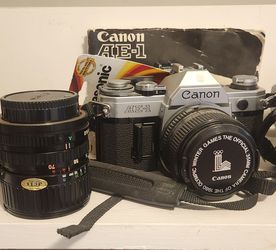 Canon Ae1, 1980 Winter Olympic version , 2 Canon lenses, new battery