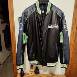 Leather Seahawks Jacket 