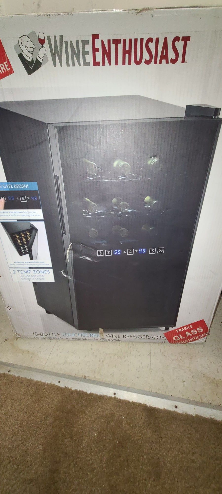 18 Bottle Touch Screen Wine Fridge