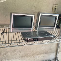 Gray Dual Digital Headdress Lcd Car Monitor Dvd Player Usb