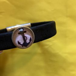 Handmade Cork Bracelet with Anchor Charm