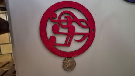 Wooden music notes cut out