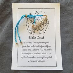 White Coral And Blue Bracelet