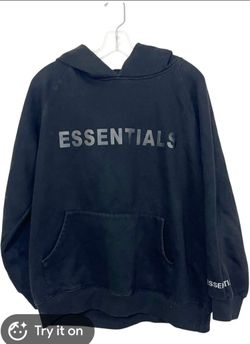 Essentials Fear of God Hoodie Sweatshirt Black Mens Size M Cotton