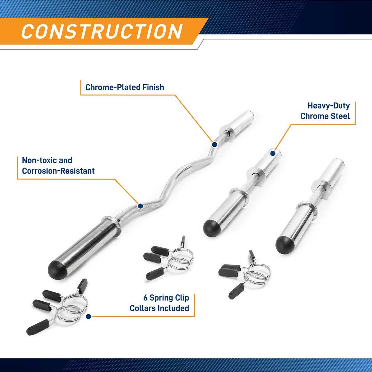 Olympic Curl Bar and Dumbbell Handle Set | ODC-21