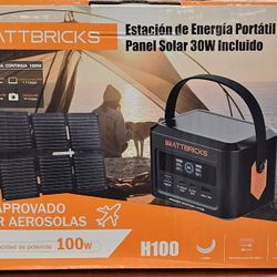 100 W Portable Station With 30w Solar Pannel