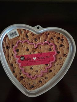 Wilton Heart Cookie Pan, 11" Shallow, new $3.00