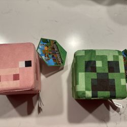 Minecraft 4” Plush Cubes - BRAND NEW