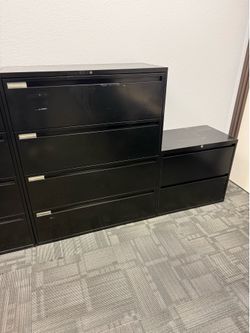 Heavy duty 4 drawer wide filing cabinets.