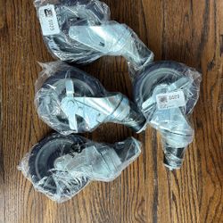 4 REGENCY Polyurethane Work Table/Equipment Stand Casters W/ Brake 5" Black A105CR