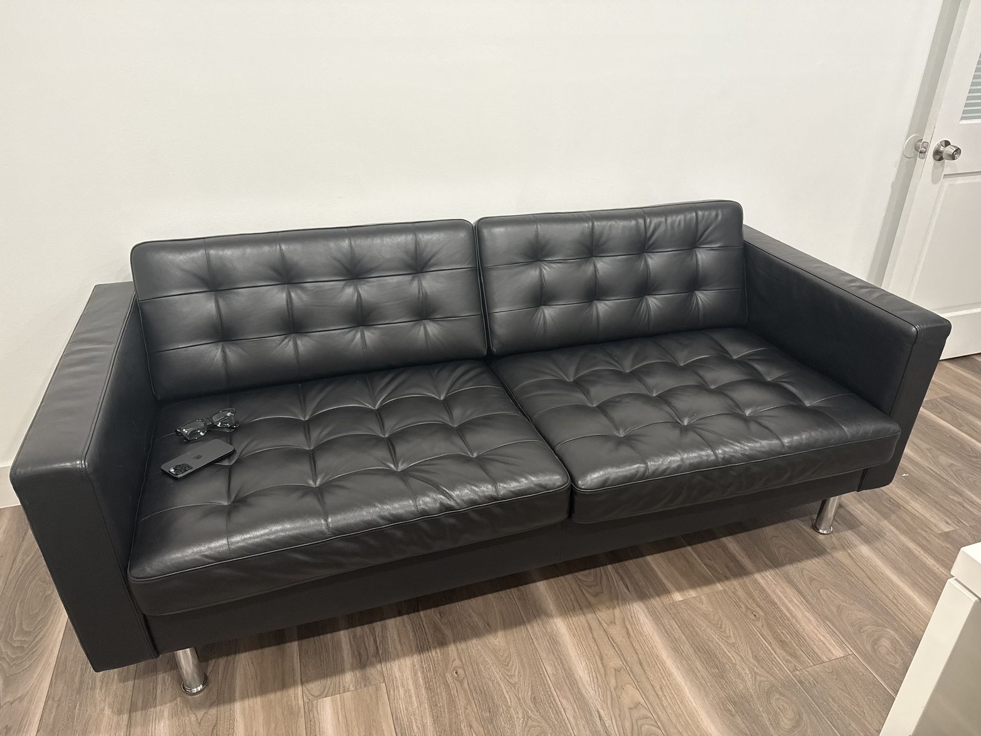 Black Leather Sofa