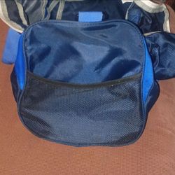 Blue Nylon Backpack with Mesh Pocket