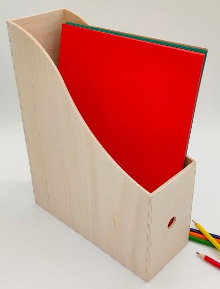 Wood Magazine and File Holder