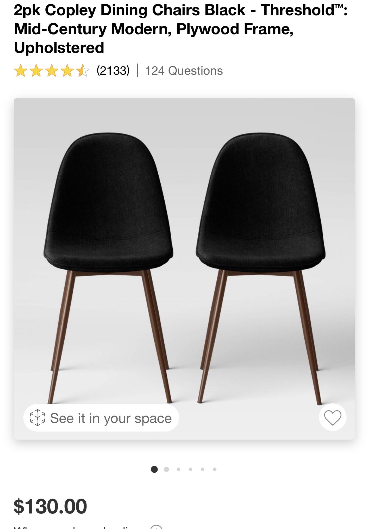 Copley Dining Chairs Black Set Of 2,All Products : American Fashion Style Bags On Sale