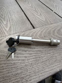 Stainless Steel Trailer Hitch Receiver Lock with 2 Keys