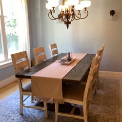 Dining Table With Leaf And 8 Chairs 