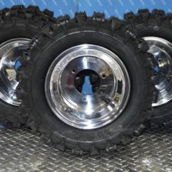 Honda Atc 70 Polished Wheels With Tires