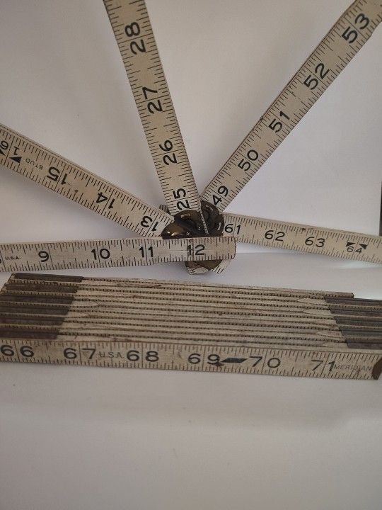 2 Qty Lufkin 5 folding rule, a measuring tool