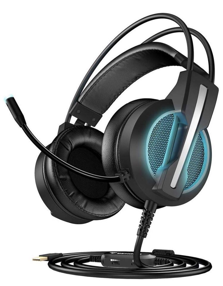 Brand new Updated GH1 7.1 Gaming Headset for PC, PS4 Gaming Console, USB Headphones with Noise Canceling Mic