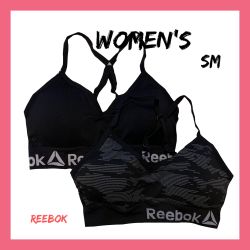 NIB Womens Reebok 2Pc Black Bralettes Sz:S