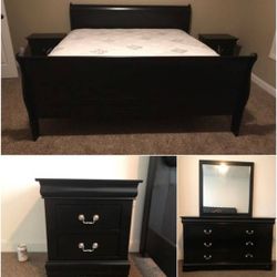 Bedroom Set Bed NightStand 🤎
