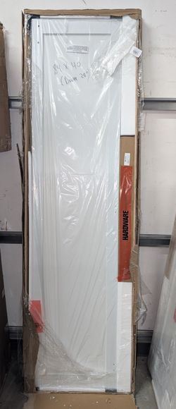 40" (20" x 2) x 84" Bifold Barn Doors with Hardware Kit & Handle, Pre-Assembled Solid Core MDF Panels Closet Pantry Door Interior Sliding Folding Door