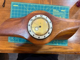 Antique Plane Propeller Mantel Clock 