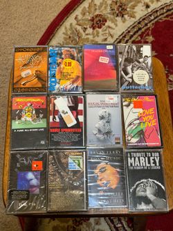 33 Factory Sealed Cassette Tape Lot Rolling Stones Springsteen Lennon Marley