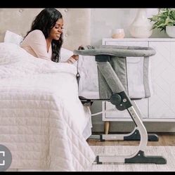 Baby Delight Beside Me Dreamer Bassinet | Bedside Sleeper | 6-Position Height Adjustment | Charcoal Tweed  Open box item   INVENTORY NUMBER: 101405120