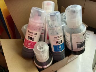Free Bottles Epson 502 Ink Bottles easy to use  & a styrofoam Containers Ice Packs camping fishing