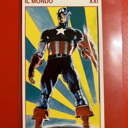 Captain America Avengers Marvel Tarocchi Italy 1995 Tarot nmt/mt Rare