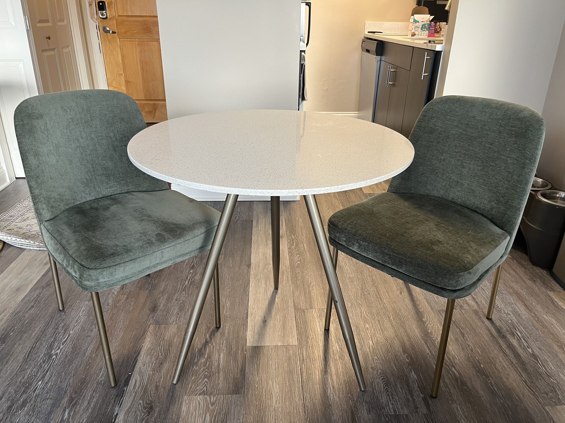 West Elm Wren Luna White Quartz Bistro Table