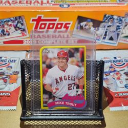 Mike Trout. 2014 Topps. 1989 Topps Die-Cut Minis. MLB. Los Angeles Angels.