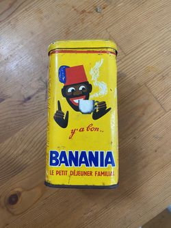 Antique Banania Vintage tin Tea Box