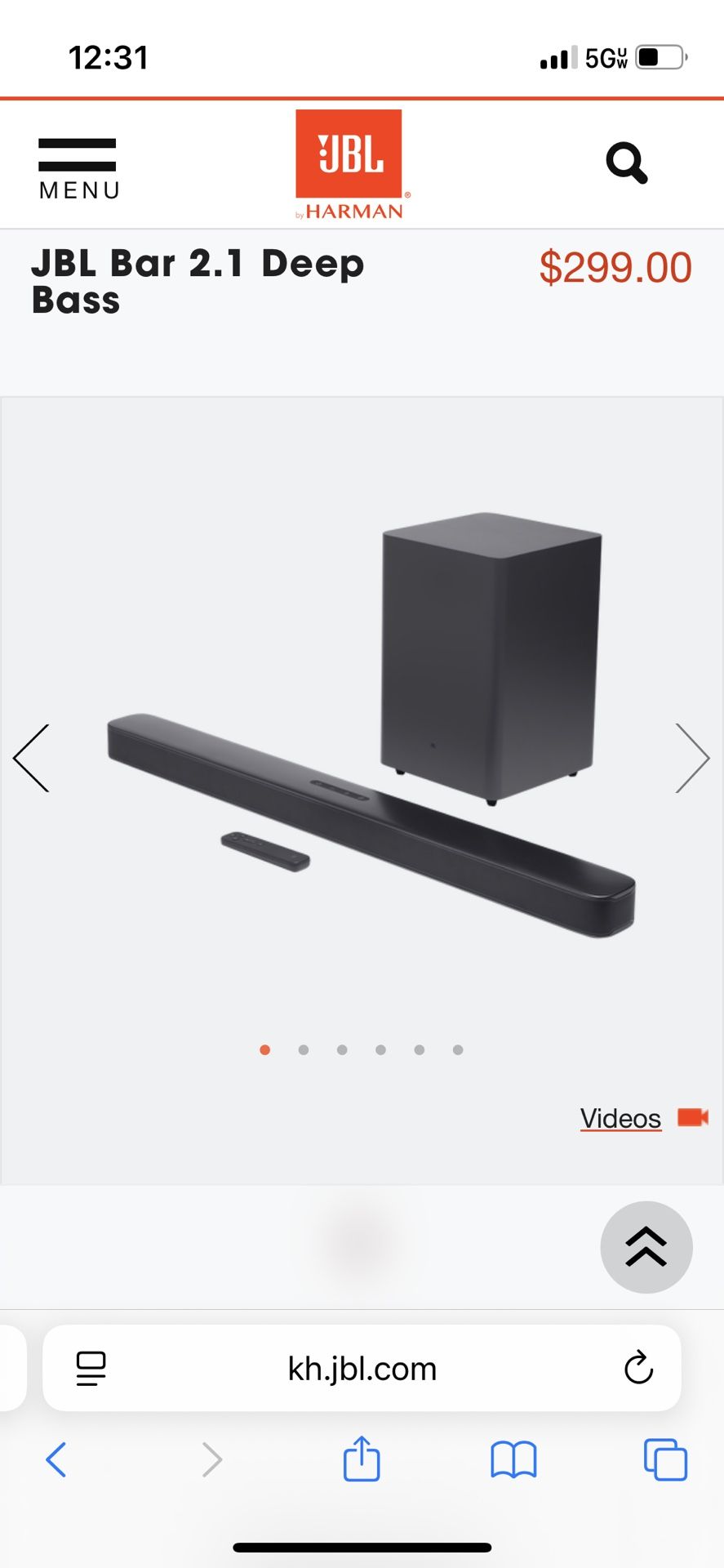 Jbl Soundbar 2.1 With Woofer