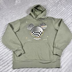 Mickey Mouse Forever Hoodie Mens M Disney Young/True Gray