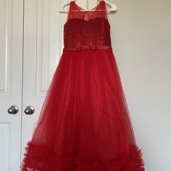 Red Sequined Dress