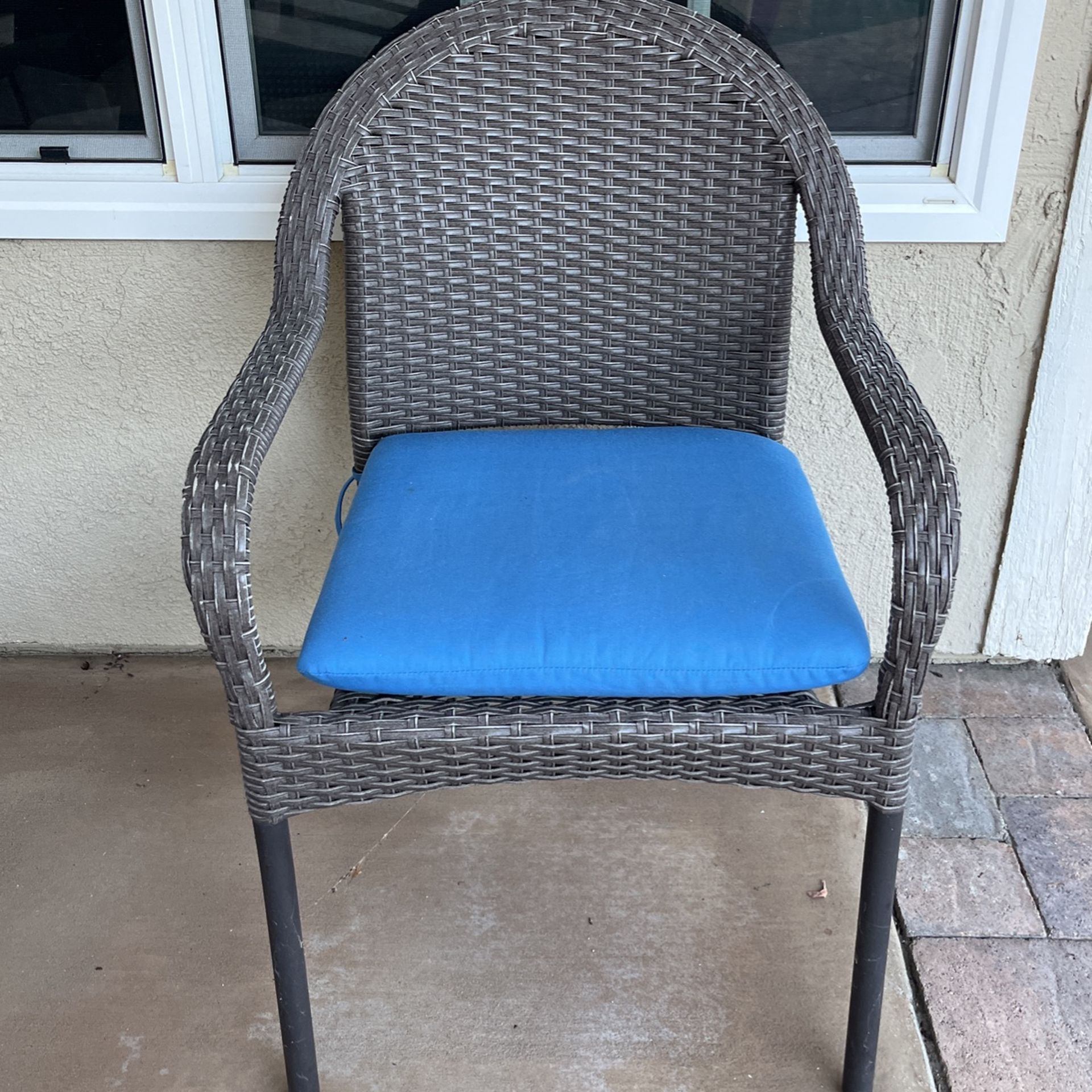 Wicker (resin) Chairs W/ Cushions 