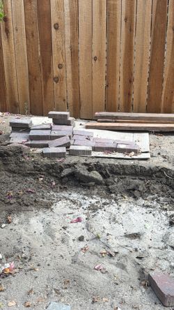 Flagstone and red brick
