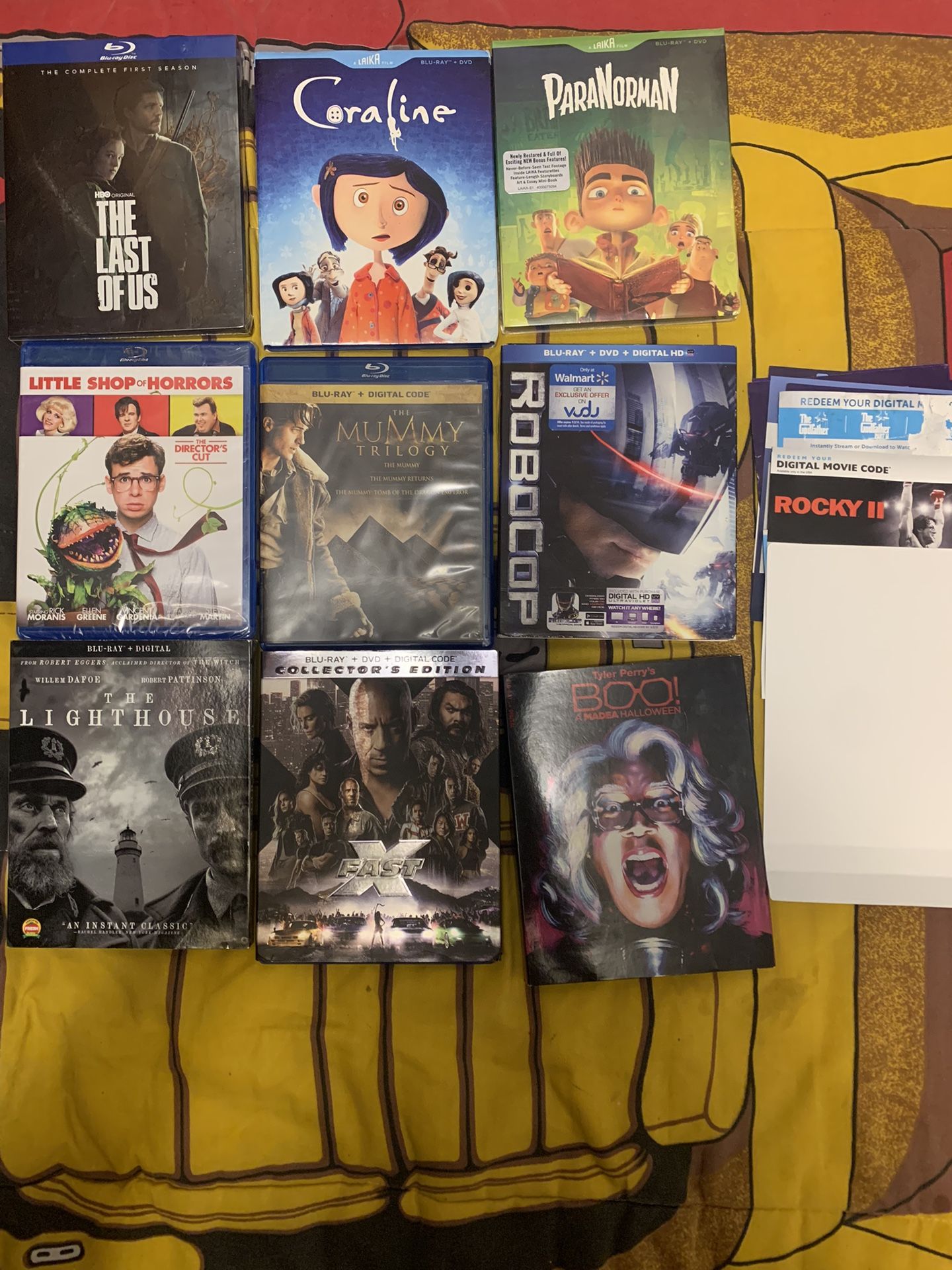 Blu-ray Lot With Bonus Digital Codes